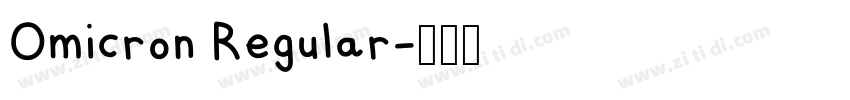 Omicron Regular字体转换